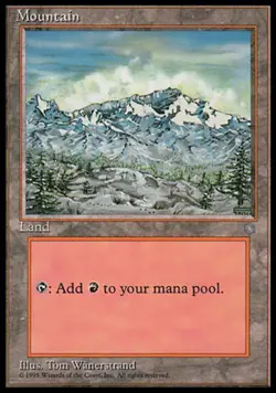 1x Heavily Played, English, Mountain (340) - Ice Age - MTG - Image 1
