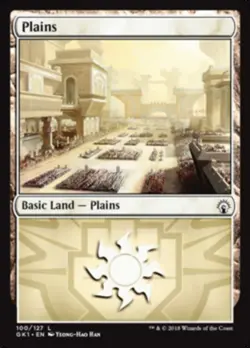 1x Lightly Played, English, Plains (100) - Guilds of Ravnica - Guild Kits - MTG - Image 1