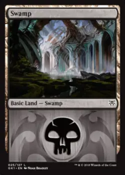 1x Lightly Played, English, Swamp (25) - Guilds of Ravnica - Guild Kits - MTG - Image 1