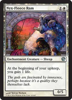 1x Lightly Played, English, Nyx-Fleece Ram - Journey into Nyx - MTG - Image 1
