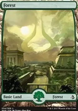 1x Lightly Played, English, Forest (Full Art) - Amonkhet - MTG - Image 1