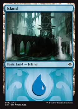 1x Lightly Played, English, Island (24) - Guilds of Ravnica - Guild Kits - MTG - Image 1