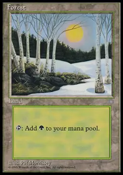 1x Heavily Played, English, Forest (328) - Ice Age - MTG - Image 1