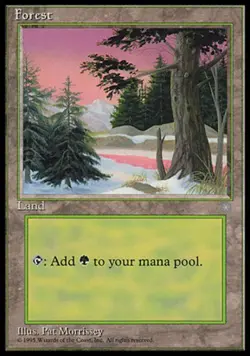 1x Heavily Played, English, Forest (329) - Ice Age - MTG - Image 1