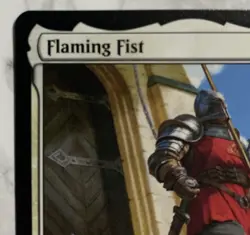 Flaming Fist #018 Baldur's Gate Legendary Enchantment MTG Magic - Image 2