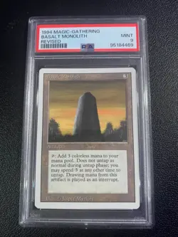 MTG Magic the Gathering Revised Basalt Monolith PSA MINT 9 - Image 1