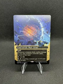 Contested War Zone (0008) Borderless R MTG Edge of Eternities - Image 1