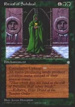 1x Moderately Played, English, Ritual of Subdual - Ice Age - MTG - Image 1