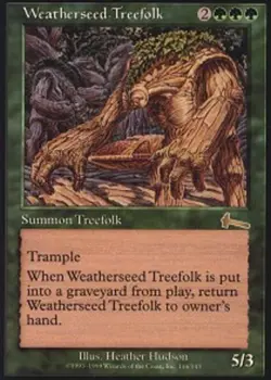 1x Heavily Played, English, Weatherseed Treefolk - Urza's Legacy - MTG - Image 1