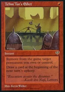 1x Near Mint, English, Telim'Tor's Edict - Mirage - MTG - Image 1