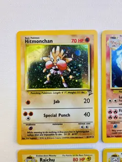 Pokemon Vintage WOTC Base 2 Holo Lot HITMONCHAN NINETALES RAICHU WIGGLYTUFF - Image 2