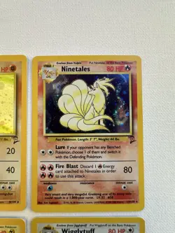 Pokemon Vintage WOTC Base 2 Holo Lot HITMONCHAN NINETALES RAICHU WIGGLYTUFF - Image 3