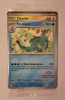 PIKACHU/TOXTRICITY/FERALIGATR (Illustration Contest 2024) Pokemon Promo Sealed - Image 2