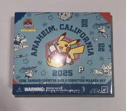 Pokemon Worlds 2025 Anaheim Varsity Pikachu Coin Damage Counter Dice Marker Set - Image 1