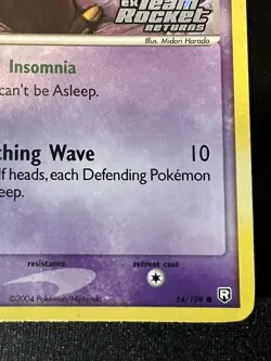 Drowzee 54/109 EX Team Rocket Returns Pokemon Card Reverse Holo Foil Rare MP - Image 4