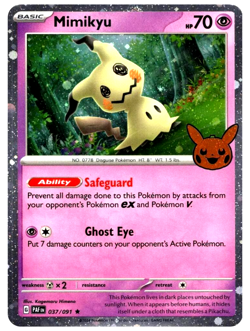 Pokemon Trick or Trade: Mimikyu (Stamped Cosmos Holo) #037/091 - Near Mint - Image 1