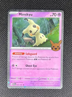 Pokemon Trick or Trade: Mimikyu (Stamped Cosmos Holo) #037/091 - Near Mint - Image 4