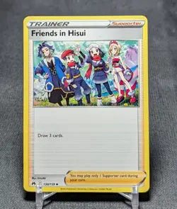 Friends In Hisui Regular Uncommon Trainer Crown Zenith Pokemon TCG Card 130/159 - Image 1