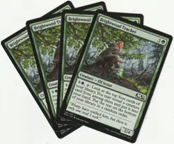 ✪ 4 MAGIC: The Gathering BRIGHTWOOD TRACKER Green Creature MTG PLAYSET *Kreatur - Image 1
