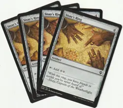 ✪ 4 MAGIC: The Gathering SISAY´S RING Artifact MTG PLAYSET *Artefakt - Image 1