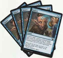 ✪ 4 MAGIC: The Gathering REJECT Blue Instant MTG PLAYSET *Blauer Spontanzauber - Image 1