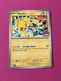 Pikachu Promo 2025 World Championships SVP EN 225 Pokemon Card Worlds LP - Image 1