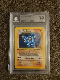 Machamp Base Set First Edition Holo 8/102 BGS 8.5 Pokemon 1999 - Image 1