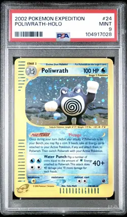 2002 Pokemon Expedition Poliwrath #24 Holo PSA 9 Mint - Image 1