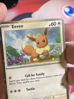🌀 Pokemon SVP 043 - Black Star Promo Eevee Cosmos Holo - HD Galaxy Swirl 🌀 - Image 5