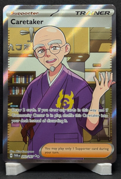 Pokemon Caretaker #203/167 Twilight Masquerade Full Art Ultra Rare 2024 NM - Image 1