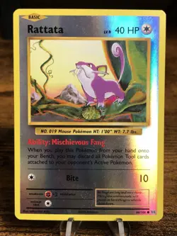 Pokemon TCG Rattata 66/108 Reverse Holo XY Evolutions Common NM - Image 1
