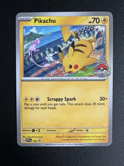 Pikachu 190 Scarlet & Violet Promo Card 2024 World Championships Single Card - Image 1