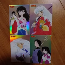 Lot of 4 Vintage Japanese TCG CCG InuYasha CARDDASS MASTERS Card BANDAI G56228 - Image 1