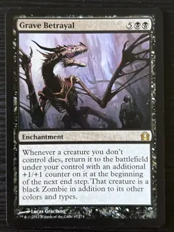 Near Mint, English - 1 x MTG Grave Betrayal Return to Ravnica LP - Image 1