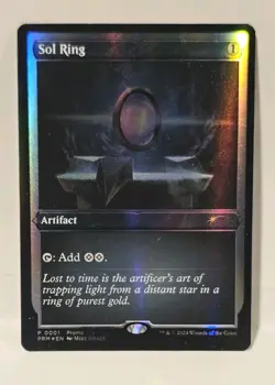 MTG ~ Foundations ~ Alt Art ~ Sol Ring ~ Promo Card ~ P001 ~ Foil - Image 1
