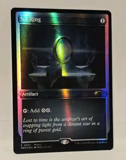 MTG ~ Foundations ~ Alt Art ~ Sol Ring ~ Promo Card ~ P001 ~ Foil - Image 3