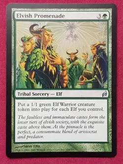 Magic The Gathering LORWYN ELVISH PROMENADE green card MTG - Image 1