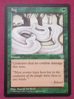 Magic The Gathering MIRAGE FOG green card MTG - Image 1