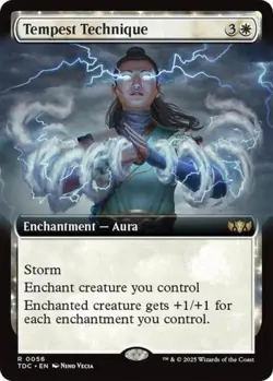 Tempest Technique (Extended Art) - Light Play MTG Commander: Tarkir: Dragonstorm - Image 1