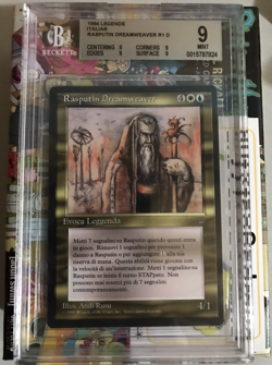 MTG ITALIAN Legends Rasputin Dreamweaver BGS BECKETT Quad 9 MINT MAGIC pop10! - Image 1