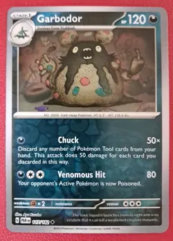 Garbodor - Reverse Holo #117/182 Paradox Rift - Scarlet & Violet 2023 Pokemon - Image 1