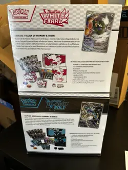 IN HAND! *NEW/SEALED* Pokemon Scarlet & Violet Black Bolt and White Flare ETB - Image 2