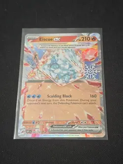 Eiscue ex 042/197 SV03: Obsidian Flames Holo Pokemon TCG Double Rare Near Mint - Image 1