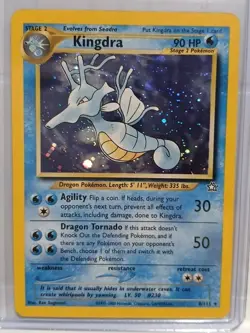 Pokemon Card - Kingdra 8/111 - Neo Genesis Holo MP - Image 1
