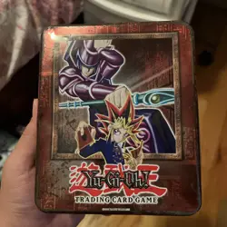 Yugioh TCG Yu-gi-oh and Dark Magician Collectors Tin - EMPTY NO CARDS , 2002 - Image 1