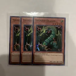 Yugioh! Thunder Dragon x3 - HISU-EN046 - Super Rare - 1st Edition - Image 1