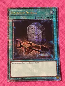 Yugioh Foolish Burial - RA02-EN049 - Quarter Century Secret Rare - 1st Ed LP - Image 1