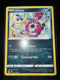 Pokemon TCG Hoopa Lost Origin Card 122/196 Regular Rare - Image 1
