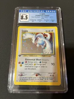 Pokemon Neo Genesis 1st Edition Holo Card #9 Lugia CGC 8.5 - Image 1