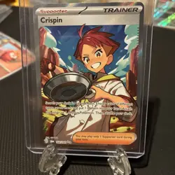 Pokemon TCG Crispin Trainer Supporter Card Stellar Crown 164/142 - Image 2